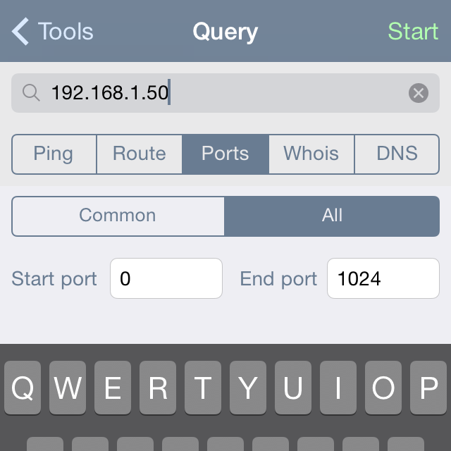 Network Analyzer App - Query input